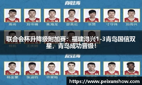 联合会杯升降级附加赛：福建浔兴1-3青岛国信双星，青岛成功晋级！